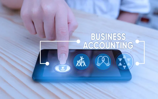 Woord Schrijven Tekst Business Accounting Bedrijfsfoto Met Vertolking Presentatie Van — Stockfoto