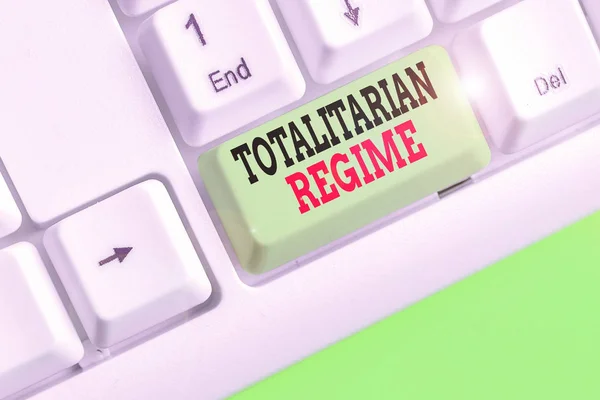 Scrittura Concettuale Mano Che Mostra Regime Totalitario Concetto Che Significa — Foto Stock