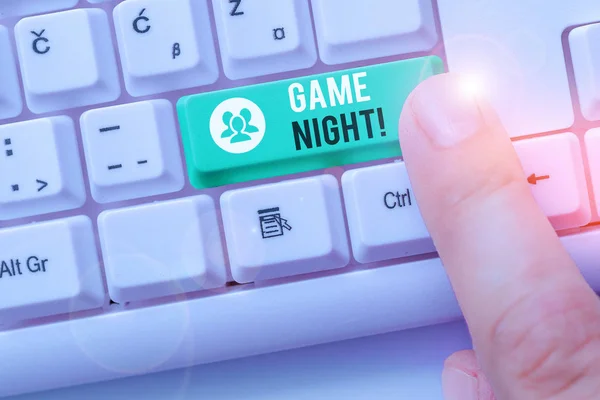 Word Writing Text Game Night Business Photo Showcasing Usually Its — 스톡 사진