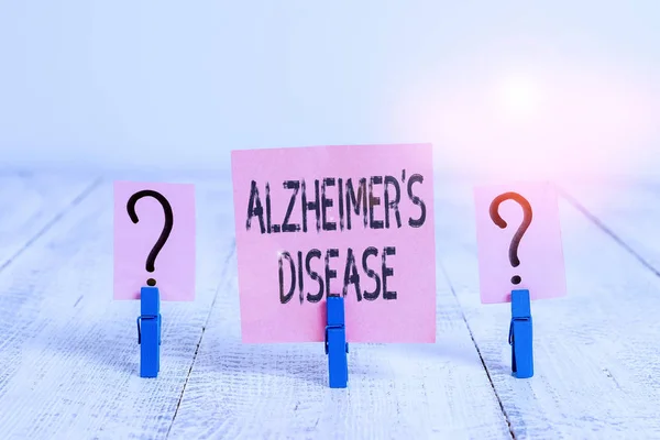 Znak Tekstowy Pokazujący Chorobę Alzheimera Biznes Photo Showcasing Zaawansowane Pogorszenie — Zdjęcie stockowe