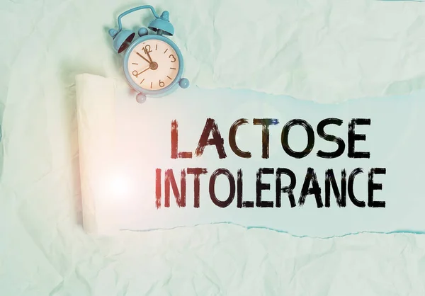 Handwriting Text Writing Lactose Intolerance Conceptual Photo Digestive Problem Body — 스톡 사진