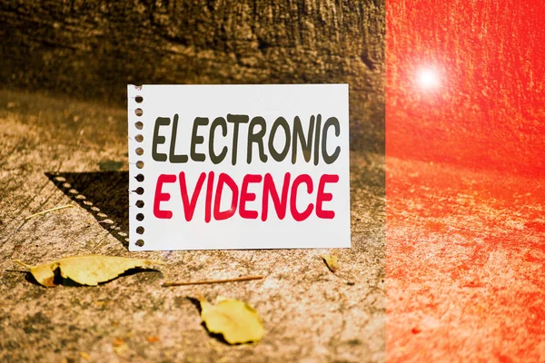 Handwriting Text Electronic Evidence Conceptual Photo Probative Information Stored Transmit — 스톡 사진