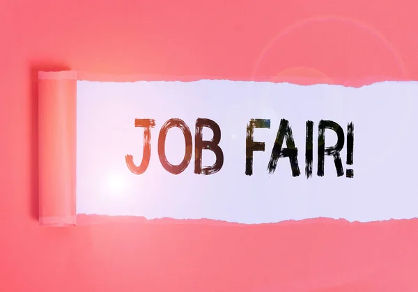 Text Sign Showing Job Fair Business Photo Text Event Employers — Stock Photo, Image