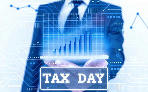 Konzeptionelle Handschrift Die Den Tax Day Zeigt Begriff Bedeutet Umgangssprachlich — Stockfoto