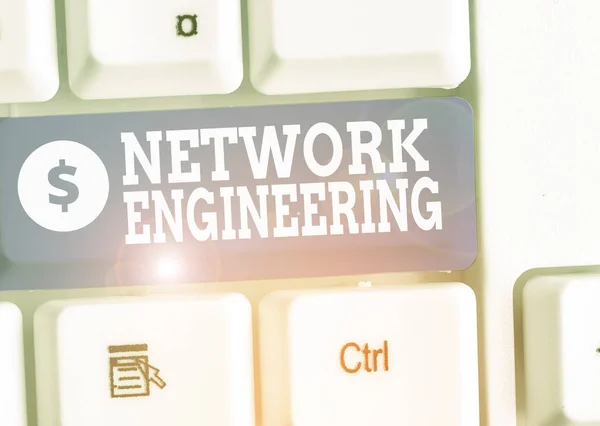 Writing note showing Network Engineering. Business concept for field concerned with internetworking service requirement