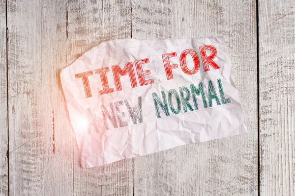 Textzeichen Das Die Zeit Für Eine Neue Normalität Anzeigt Business — Stockfoto