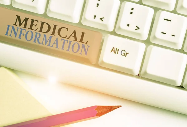 Koncepční Rukopis Zobrazující Lékařské Informace Koncepce Znamená Informace Zdraví Pacienta — Stock fotografie