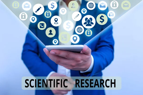Word Writing Text Scientific Research Business Photo Showcasing Methodical Study — Stock Photo, Image