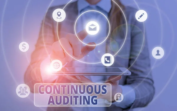 Conceptual Hand Writing Showing Continuous Auditing Concept Meaning Internal Process — Stock Photo, Image
