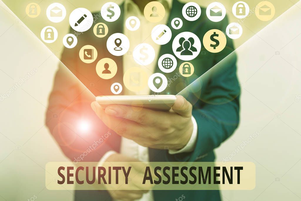 Word writing text Security Assessment. Business concept for study to locate IT security vulnerabilities and risks.
