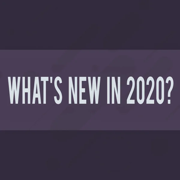 Handwriting text writing What S New In 2020 Question. Conceptual photo Expectation and Surprises for the coming Year Oblong Geometric Shape Angle Pattern in Different Sizes in Violet Monochrome
