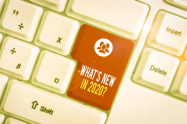 Textschild Das Zeigt 2020 Neu Ist Business Foto Text Erwartung — Stockfoto