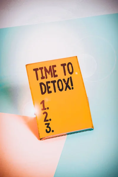 Слово Пише Текст Time Detox Ділова Фотографія Відображається Коли Очищаєте — стокове фото