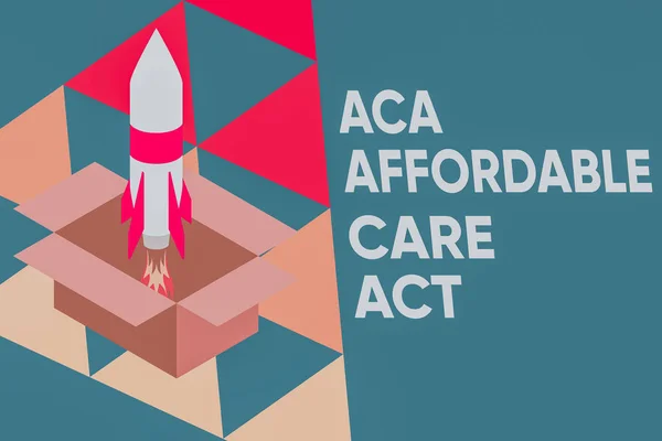 Текстовий Знак Показує Aca Affordable Care Act Діловий Фототекст Надає — стокове фото