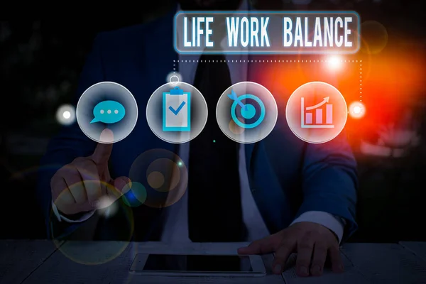Signo Texto Que Muestra Life Work Balance Foto Negocios Mostrando — Foto de Stock