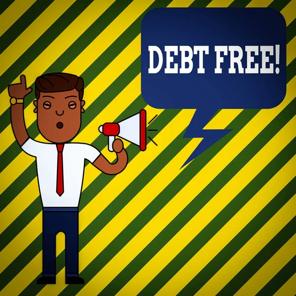 Word Scrittura Testo Debt Free Business Photo Showcase Non Possiede — Foto Stock