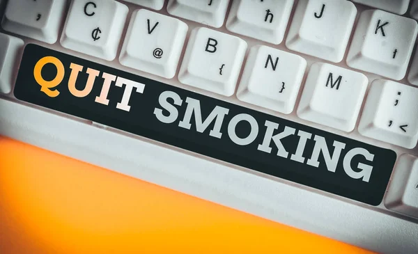 Writing Note Showing Quit Smoking Business Concept Process Discontinuing Tobacco — 스톡 사진