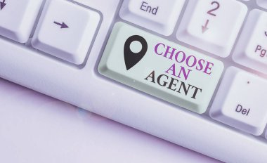 Writing note showing Choose An Agent. Business concept for Choose someone who chooses decisions on behalf of you clipart