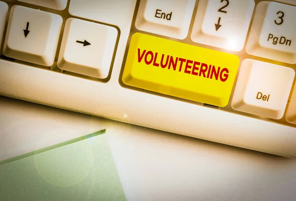 Önkéntességet Bemutató Levél Üzleti Koncepció Szolgáltatások Nyújtásához Anyagi Haszon Nélkül — Stock Fotó
