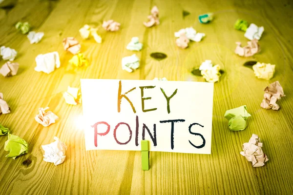 Koncepcionális Kézírás Key Points Ról Koncepció Jelentése Legfontosabb Információ Amely — Stock Fotó