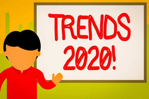 Word Writing Text Trends 2020 Business Foto Zeigt Die Allgemeine — Stockfoto