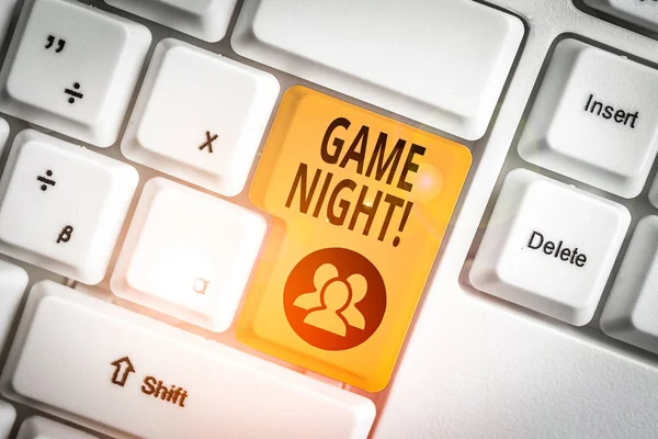 Conceptual Hand Writing Showing Game Night Concept Meaning Usually Its — Stock Photo, Image