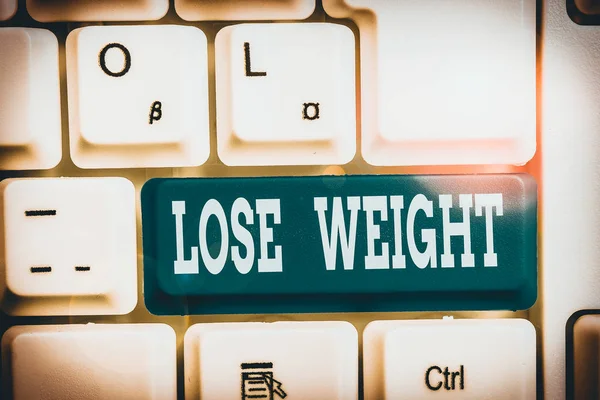 Handschrift Textschreiben Verlieren Gewicht Konzeptionelles Foto Die Tatsache Dass Ein — Stockfoto