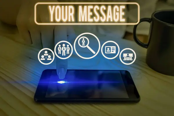 Word Writing Text Your Message Business Photo Showcasing Piece Information — Stock Photo, Image