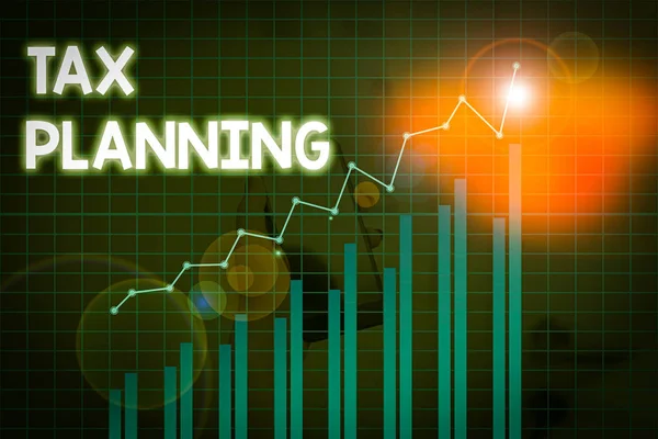 Texte Manuscrit Planification Fiscale Analyse Conceptuelle Situation Plan Financier Point — Photo