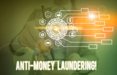 Kara para aklamayla mücadele eden kavramsal el yazısı. Kural kavramının anlamı: Yasadışı eylemler yoluyla gelir elde etmeyi durdurun. Modern akıllı aygıtla resim ağı şeması