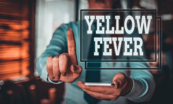 Εννοιολογικά Χειρόγραφα Που Δείχνουν Κίτρινο Πυρετό Έννοια Σημαίνει Τροπική Ασθένεια — Φωτογραφία Αρχείου