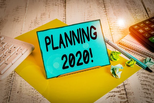 Koncepční Rukopis Znázorňující Plánování2020 Koncepce Znamená Proces Tvorby Plánů Pro — Stock fotografie
