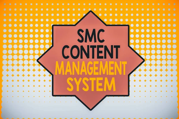 Schreibnotiz Die Das Smc Content Management System Zeigt Business Konzept — Stockfoto