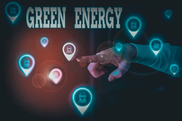 Schrijfbriefje Met Groene Energie Business Concept Voor Komt Uit Natuurlijke — Stockfoto