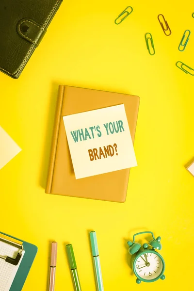 Texte Textuel What Your Brand Question Photo Affaires Mettant Valeur — Photo