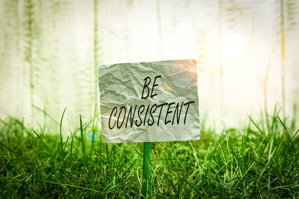 Escritura Mano Conceptual Mostrando Ser Consistente Concepto Que Significa Uniforme — Foto de Stock