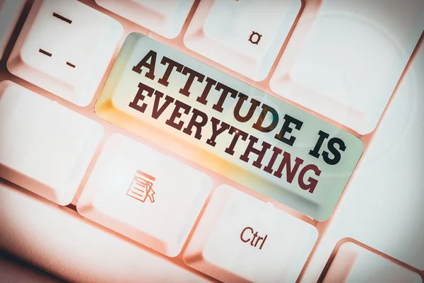 Handwriting Text Writing Attitude Everything Conceptual Photo Positive Outlook Guide — Stock Photo, Image