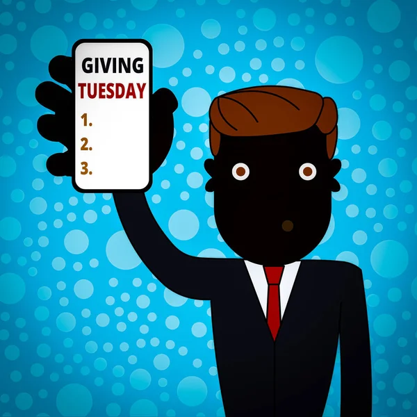 Escrita Mão Conceitual Mostrando Giving Tuesday Conceito Que Significa Dia — Fotografia de Stock