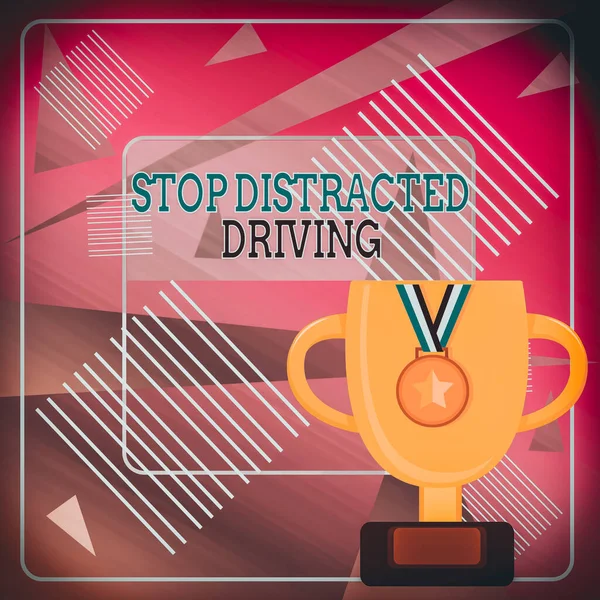 Word Writing Text Stop Distracted Driving Business Photo Showcasing Asking — Stock Photo, Image