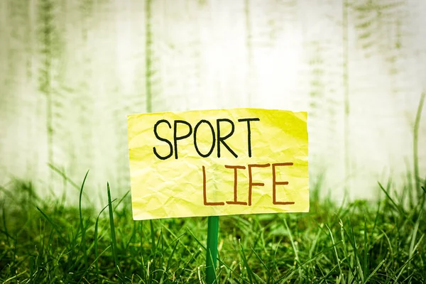 Manuscrito Texto Escrevendo Sport Life Foto Conceitual Lagoa Esportes Outras — Fotografia de Stock