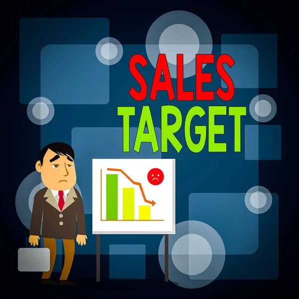 Writing Note Showing Sales Target Business Concept Specified Amount Sales — Stock Photo, Image
