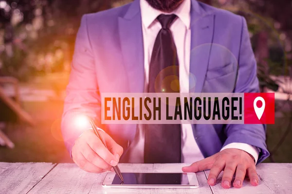Word Pisanie Tekstu Język Angielski Biznes Zdjęcie Pokazujące Trzeci Język — Zdjęcie stockowe