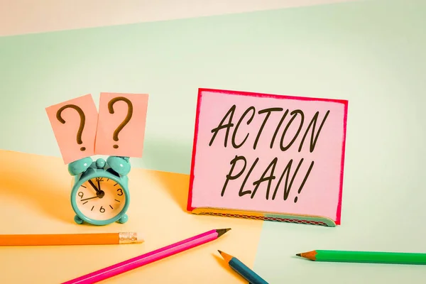 Konzeptionelle Handschrift Mit Aktionsplan Konzept Bedeutet Vorgeschlagene Strategie Oder Vorgehensweise — Stockfoto