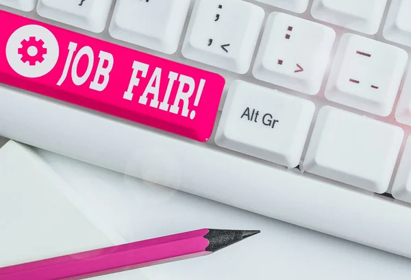 Word Writing Text Job Fair Business Foto Präsentiert Veranstaltung Bei — Stockfoto