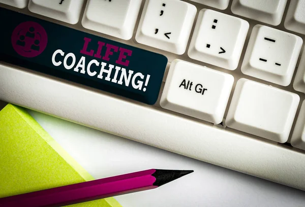 Escritura Mano Conceptual Que Muestra Life Coaching Concepto Que Significa —  Fotos de Stock