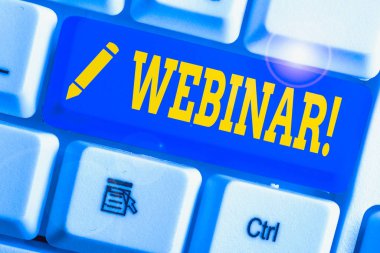 Webinar yazma el yazısı metin. Kavramsal fotoğraf semineri veya Internet'te gerçekleşen diğer sunum türleri