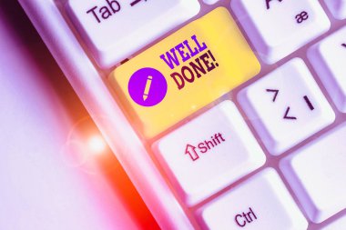 El yazısı metin Aferin. Kavramsal fotoğraf bir şey için gösteren veya grup öven kullanılan iyi bir şekilde yaptık