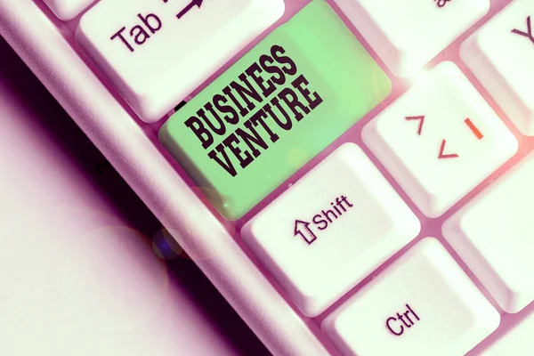 Εννοιολογική Γραφή Χέρι Δείχνει Business Venture Έννοια Σημαίνει Νέα Επιχείρηση — Φωτογραφία Αρχείου