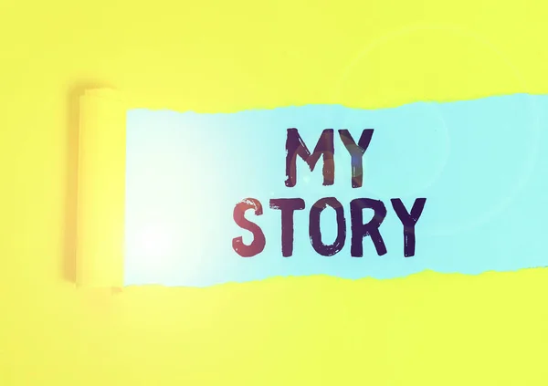 Piszę Notatkę Story Koncepcja Biznesowa Dotycząca Opowiadania Komuś Lub Czytelnikom — Zdjęcie stockowe
