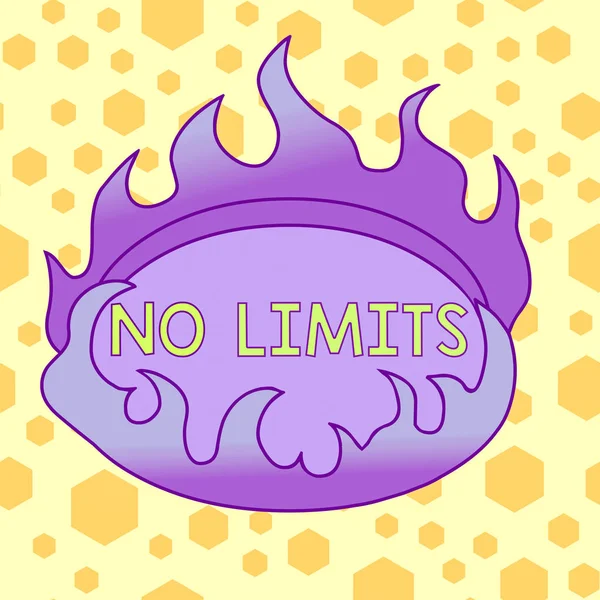 Znak Tekstowy Pokazujący Limits Biznesowa Prezentacja Zdjęć Aby Zrobić Wszystko — Zdjęcie stockowe